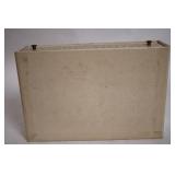 Vintage Hand-Painted Jewelry Box with Floral Design and White Handbag