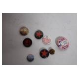 Vintage Hand-Painted Jewelry Box with Floral Design and White Handbag