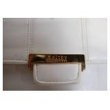 Vintage Hand-Painted Jewelry Box with Floral Design and White Handbag