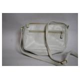 Vintage Hand-Painted Jewelry Box with Floral Design and White Handbag