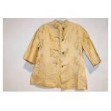 Vintage Dynasty Brocade Mandarin Jacket - Gold, Size M