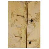 Vintage Dynasty Brocade Mandarin Jacket - Gold, Size M