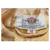 Vintage Dynasty Brocade Mandarin Jacket - Gold, Size M