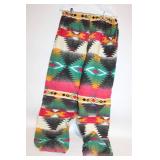 Colorful Unisex Tribal Print Fleece Pajama Pants