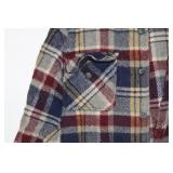 Vintage Plaid Wool Jacket with Button Closure