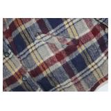 Vintage Plaid Wool Jacket with Button Closure