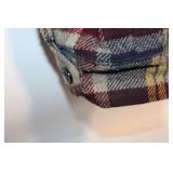 Vintage Plaid Wool Jacket with Button Closure