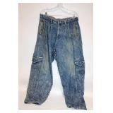 Vintage RigolettO Baggy Denim Cargo Jeans Size 30