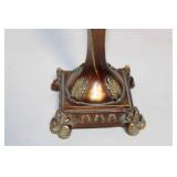 Pair of Ornate Bronze Candle Holders with Antique Finish