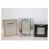 Collection of 3 Decorative Photo Frames with Floral Design
