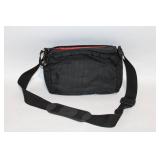 Black Fanny Pack with Red Interior
