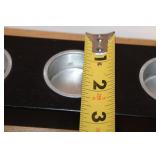 Set of Wooden Boxes and Candle Holder with Farmhouse Design