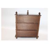 Vintage Wooden Hanging Display Cabinet with Glass Door