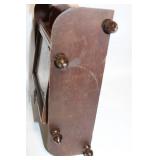 Vintage Wooden Hanging Display Cabinet with Glass Door