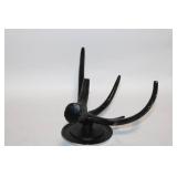 Black Antler Shaped Metal Display Stand