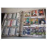 Collection of Sports Trading Cards in Binder, Featuring Various Sports and Players