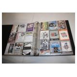 Collection of Sports Trading Cards in Binder, Featuring Various Sports and Players