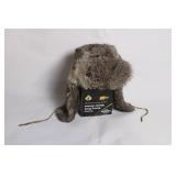 Authentic Rabbit Fur Hat with Ear Flaps