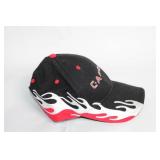 C.A Pro Black & Red Baseball Cap with Flame Design