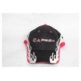 C.A Pro Black & Red Baseball Cap with Flame Design