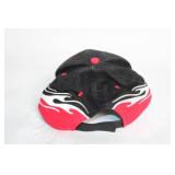C.A Pro Black & Red Baseball Cap with Flame Design