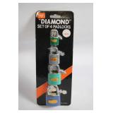 Set of 4 Diamond Padlocks with Keys