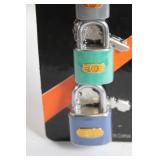 Set of 4 Diamond Padlocks with Keys