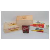 Vintage Container Lot – Cigar Boxes, Wooden Box & Tobacco Tin