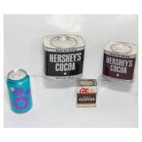 Vintage Tin Lot – 2 Hershey’s Tins & 1 Red Owl Whole Cloves Tin
