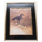 Goose & Ducklings Print with Elegant Frame & Wooden Wall Hangings