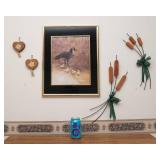 Goose & Ducklings Print with Elegant Frame & Wooden Wall Hangings