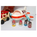 Vintage Hasbro Weebles Airplane & Vintage Hasbro Treehouse - Includes Weebles People & Miscellaneous Pieces