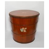 Vintage Wooden Barrel with Lid