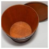 Vintage Wooden Barrel with Lid