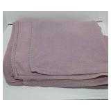 Purple Cotton Blanket – Twin Size with Vintage Charm