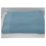 Blue Cotton Blanket – Full Size, Soft & Cozy