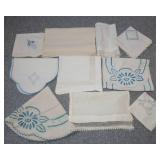 Lot of 10 Vintage Embroidered Linens – Table Runners & Small Table Coverings