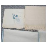 Lot of 10 Vintage Embroidered Linens – Table Runners & Small Table Coverings