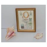 Bathroom Wall Art and Shells