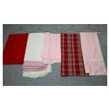 Lot of 6 Tablecloths – Reds & Pinks, Vintage Style