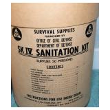 Vintage Dept of Defense Civil Defense SK IV Sanitation Kit – Set of Two, Cold War Era