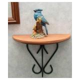 "Mary, Mary Quite Contrary" Wall Art, Blue Jay Figurine & Wall Shelf Lot