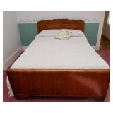 Midcentury Modern Full Size Headboard & Footboard 1930
