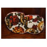 Vintage 1970s Ceramic Patchwork Decoupage Cat