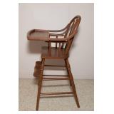 Vintage Wooden High Chair