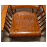Antique Craftsman Oak Bentwood Rocking Chair