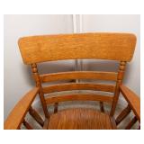 Antique Craftsman Oak Bentwood Rocking Chair