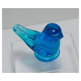 Vintage Bluebird of Happiness Blue Glass Figurine