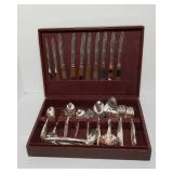 Enchantment-Gentle Rose Silverplate Flatware Set (1960) by Oneida – Includes Storage Box