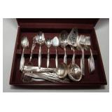 Enchantment-Gentle Rose Silverplate Flatware Set (1960) by Oneida – Includes Storage Box